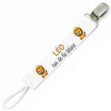 Attache tétine pour prénom Leo – Roi de la tétine | Cadeau naissance bébé garçon personnalisé