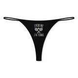 String Femme Tennis Jpeux Pas - sous-Vêtement Coton Idée Cadeau Humour Saint Valentin Anniversaire