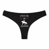 Culotte Tanga Personnalisé Femme Horse Kopia Jpeux Pas - sous-Vêtement Coton Idée Cadeau Humour Saint Valentin Anniversaire