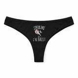 Culotte Tanga Personnalisé Femme Ballet Danse Classique Kopia Jpeux Pas - sous-Vêtement Coton Idée Cadeau Humour Saint Valentin Anniversaire