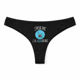 Culotte Tanga Personnalisé Femme Aquabiking Kopia Jpeux Pas - sous-Vêtement Coton Idée Cadeau Humour Saint Valentin Anniversaire