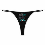 String Femme Gaming Jpeux Pas - sous-Vêtement Coton Idée Cadeau Humour Saint Valentin Anniversaire