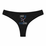Culotte Tanga Personnalisé Femme Boomerang Kopia Jpeux Pas - sous-Vêtement Coton Idée Cadeau Humour Saint Valentin Anniversaire