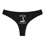 Culotte Tanga Personnalisé Femme Paddle Kopia Jpeux Pas - sous-Vêtement Coton Idée Cadeau Humour Saint Valentin Anniversaire
