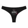 Culotte Tanga Personnalisé Femme Anaelle Damour - sous-Vêtement Coton Idée Cadeau Humour Saint Valentin Anniversaire