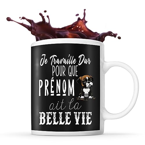 Mug personnalisable Prénom boxer