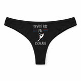 Culotte Tanga Personnalisé Femme Escalade Jpeux Pas - sous-Vêtement Coton Idée Cadeau Humour Saint Valentin Anniversaire