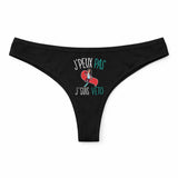 Culotte Tanga Personnalisé Femme Veto Kopia Jpeux Pas - sous-Vêtement Coton Idée Cadeau Humour Saint Valentin Anniversaire