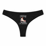 Culotte Tanga Personnalisé Femme Patinage Kopia Jpeux Pas - sous-Vêtement Coton Idée Cadeau Humour Saint Valentin Anniversaire