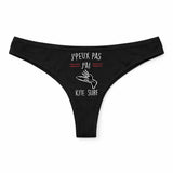 Culotte Tanga Personnalisé Femme Kite Surf Kopia Jpeux Pas - sous-Vêtement Coton Idée Cadeau Humour Saint Valentin Anniversaire