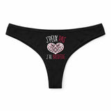 Culotte Tanga Personnalisé Femme Broderie Kopia Jpeux Pas - sous-Vêtement Coton Idée Cadeau Humour Saint Valentin Anniversaire