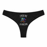 Culotte Tanga Personnalisé Femme Jpeux Pas Athletisme Kopia Jpeux Pas - sous-Vêtement Coton Idée Cadeau Humour Saint Valentin Anniversaire