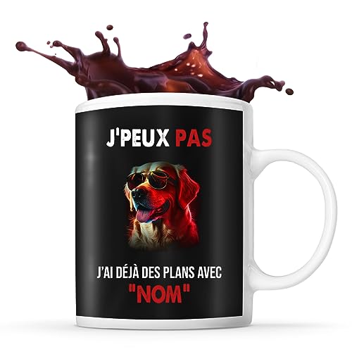 Mug personnalisable Prénom Golden retriever