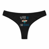 Culotte Tanga Personnalisé Femme Mentaliste Mentalisme Kopia Jpeux Pas - sous-Vêtement Coton Idée Cadeau Humour Saint Valentin Anniversaire
