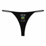 String Femme Lutte Jpeux Pas - sous-Vêtement Coton Idée Cadeau Humour Saint Valentin Anniversaire