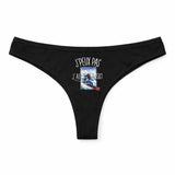 Culotte Tanga Personnalisé Femme Ski Kopia Jpeux Pas - sous-Vêtement Coton Idée Cadeau Humour Saint Valentin Anniversaire