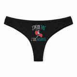 Culotte Tanga Personnalisé Femme Nourrice Kopia Jpeux Pas - sous-Vêtement Coton Idée Cadeau Humour Saint Valentin Anniversaire