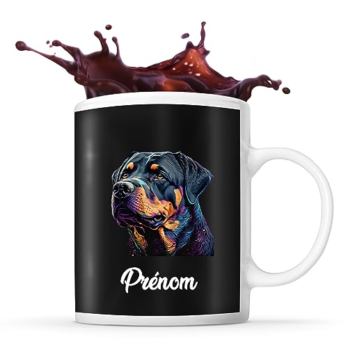 Mug personnalisable Prénom Rottweiler