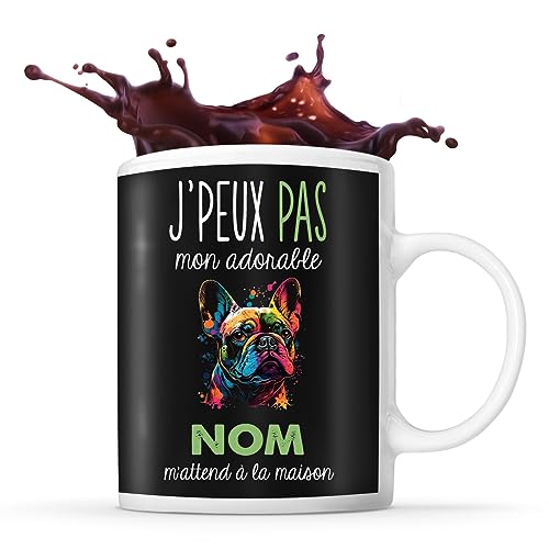 Mug personnalisable Prénom bouledogue français