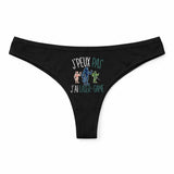 Culotte Tanga Personnalisé Femme Laser-Game Kopia Jpeux Pas - sous-Vêtement Coton Idée Cadeau Humour Saint Valentin Anniversaire