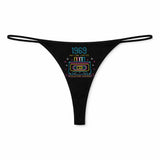String Femme 1969 Edition Limitee - sous-Vêtement Coton Idée Cadeau Humour Saint Valentin Anniversaire