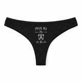 Culotte Tanga Personnalisé Femme J_Peux Pas Ski Kopia Jpeux Pas - sous-Vêtement Coton Idée Cadeau Humour Saint Valentin Anniversaire