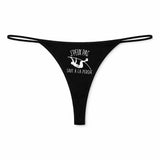 String Femme Saut A la Perche Jpeux Pas - sous-Vêtement Coton Idée Cadeau Humour Saint Valentin Anniversaire