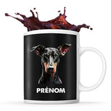 Mug personnalisable Prénom Dobermann