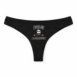 Culotte Tanga Personnalisé Femme Halterophilie Kopia Jpeux Pas - sous-Vêtement Coton Idée Cadeau Humour Saint Valentin Anniversaire