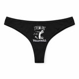 Culotte Tanga Personnalisé Femme Volleyball Kopia Jpeux Pas - sous-Vêtement Coton Idée Cadeau Humour Saint Valentin Anniversaire