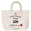 Sac Fête des Mères Mamie Famille Idée Cadeau anniversaire Noël Travail Boulot Métier Départ Retraite Collègue Femme cabas shopping plage