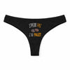 Culotte Tanga Personnalisé Femme Palet Kopia Jpeux Pas - sous-Vêtement Coton Idée Cadeau Humour Saint Valentin Anniversaire