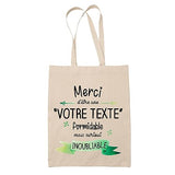 Tote Bag personnalisable Merci Prénom / Métier Inoubliable - Planetee
