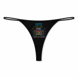 String Femme 1970 Edition Limitee - sous-Vêtement Coton Idée Cadeau Humour Saint Valentin Anniversaire