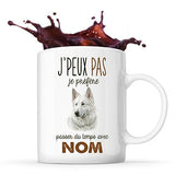 Mug personnalisable Prénom berger blanc suisse