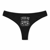 Culotte Tanga Personnalisé Femme Photo Kopia Jpeux Pas - sous-Vêtement Coton Idée Cadeau Humour Saint Valentin Anniversaire
