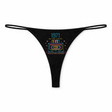 String Femme 1971 Edition Limitee - sous-Vêtement Coton Idée Cadeau Humour Saint Valentin Anniversaire