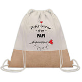 Sac Fête des Pères Papi Papa Cadeau anniversaire Noël Travail Boulot Métier Départ Retraite Collègue Homme cabas shopping plage