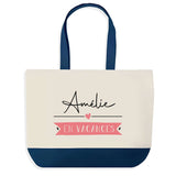 Sac de shopping bleu Amélie en Vacances