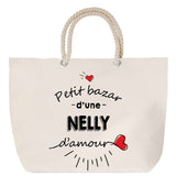 Sac Fête des Mères Mamie Famille Idée Cadeau anniversaire Noël Travail Boulot Métier Départ Retraite Collègue Femme cabas shopping plage