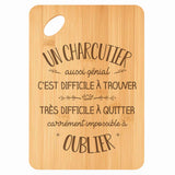 Planche bambou gravée personnalisée homme idée cadeau Fête des Pères apéro 30×20 prénom cuisine plateau fromage anniversaire noel papa papi 