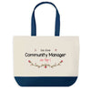 Sac de shopping bleu Community Manager au Top