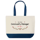 Sac de shopping bleu Community Manager au Top
