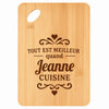 Planche bambou gravée personnalisée homme idée cadeau Fête des Pères apéro 30×20 prénom cuisine plateau fromage anniversaire noel papa papi 