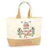 Sac Jute Fête des Mères Fêtes des Pères Mamie Papi Famille Idée Cadeau anniversaire Noël Travail Boulot Métier Départ Retraite Collègue Femme Homme