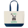 Sac de shopping bleu Laurène Pas Touche Panda