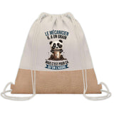 Sac Fête des Pères Papi Papa Cadeau anniversaire Noël Travail Boulot Métier Départ Retraite Collègue Homme cabas shopping plage