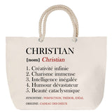 Sac Fête des Mères Mamie Famille Idée Cadeau anniversaire Noël Travail Boulot Métier Départ Retraite Collègue Femme cabas shopping plage