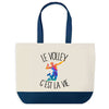 Sac de shopping bleu Volley c'est la Vie
