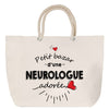 Sac Fête des Mères Mamie Famille Idée Cadeau anniversaire Noël Travail Boulot Métier Départ Retraite Collègue Femme cabas shopping plage